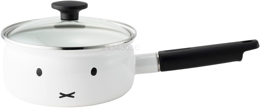 

Кастрюля Fuji Horo MFF-18S с одной ручкой, 7,1 дюйма (18 см), Miffy Face FUJIHORO, White