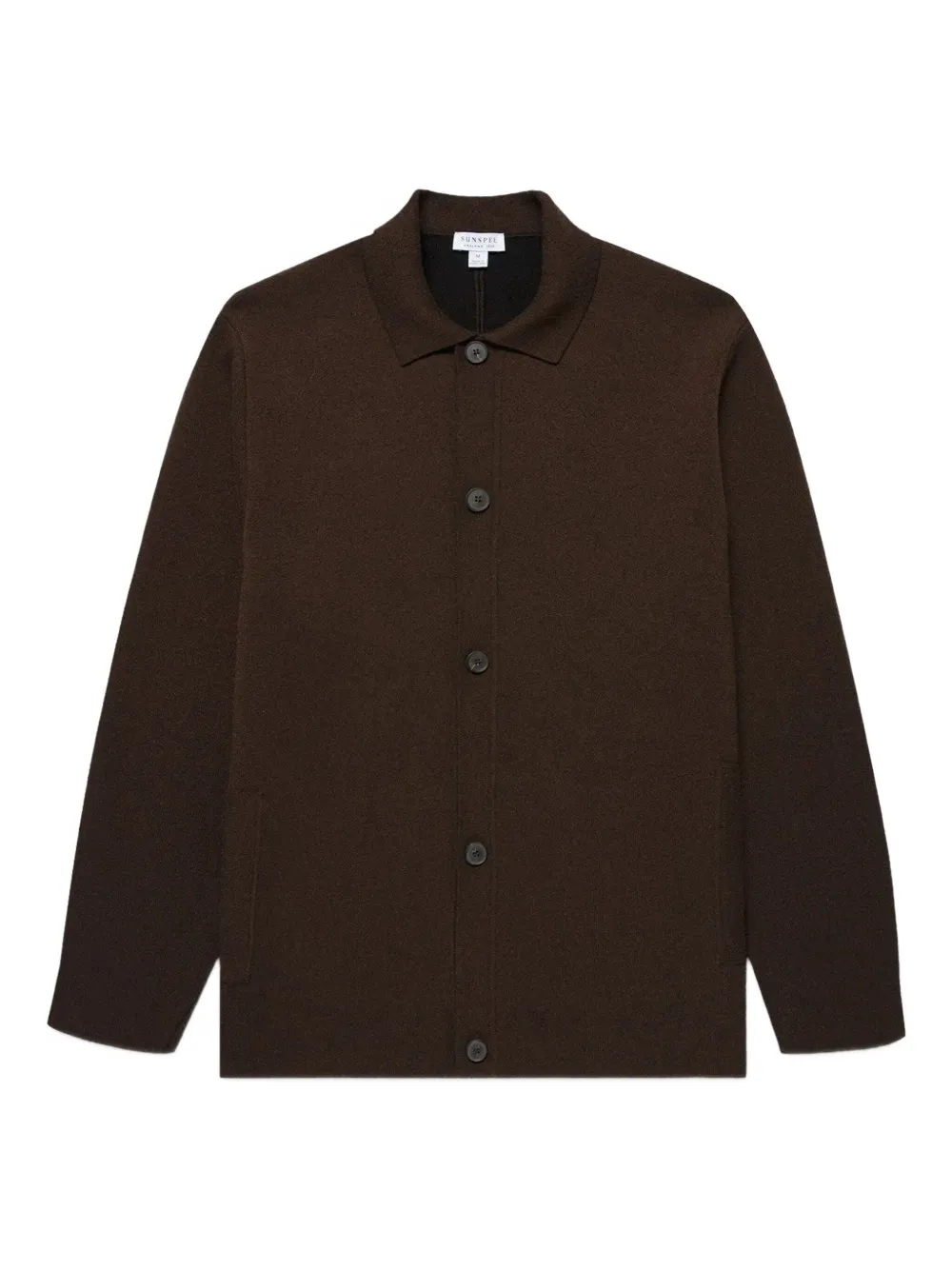 

Двусторонний жакет на пуговицах Sunspel, коричневый