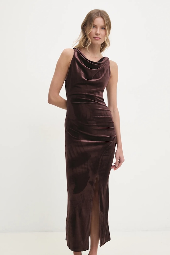 

Вельветовое платье Answear.Lab, коричневый