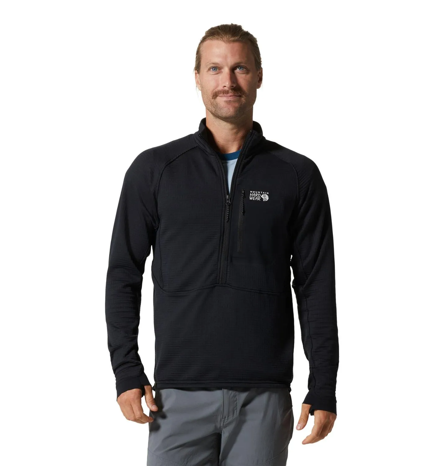 

Пуловер Polartec Power Grid с полузамком мужской Mountain Hardwear, Black