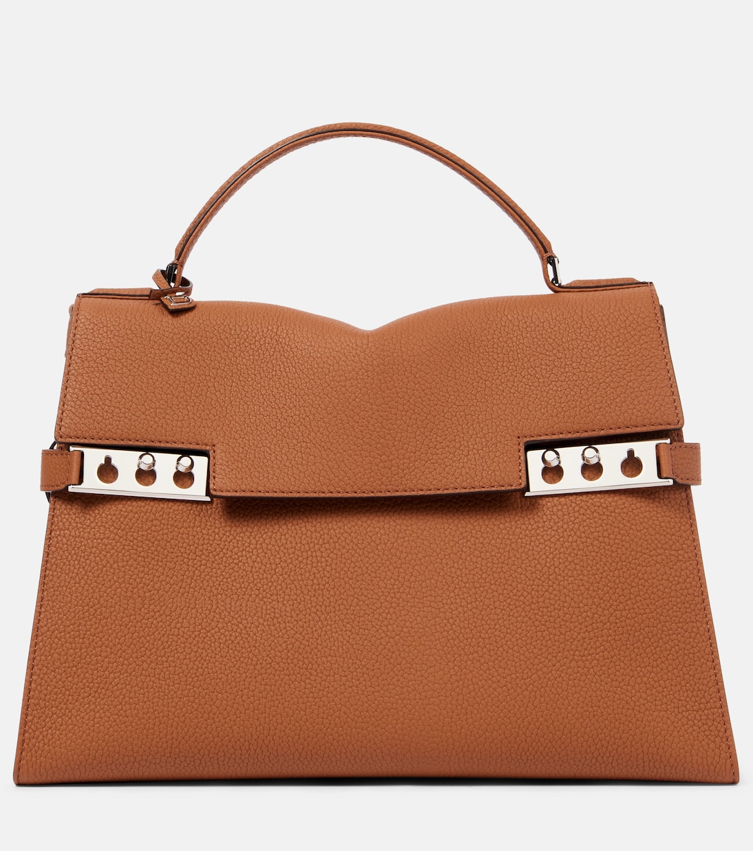 

Сумка-тоут Tempête Large из кожи Delvaux, желто-коричневый