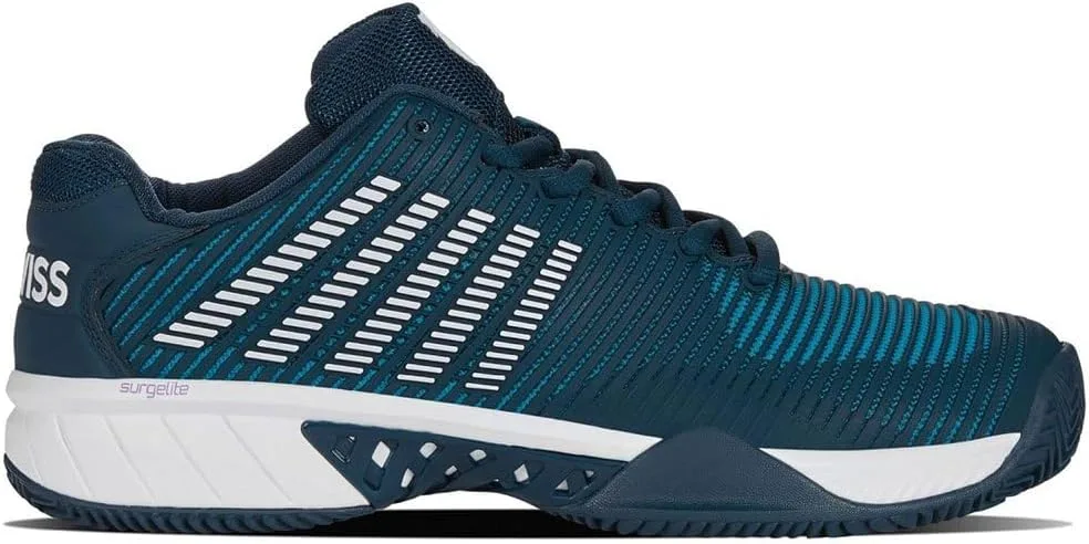Мужские теннисные кроссовки K-Swiss Performance Hypercourt Express Hb - Highrise/Black/Neon Blaze, белый