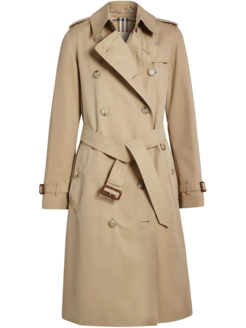 

Длинный тренч Kensington Heritage BURBERRY, коричневый