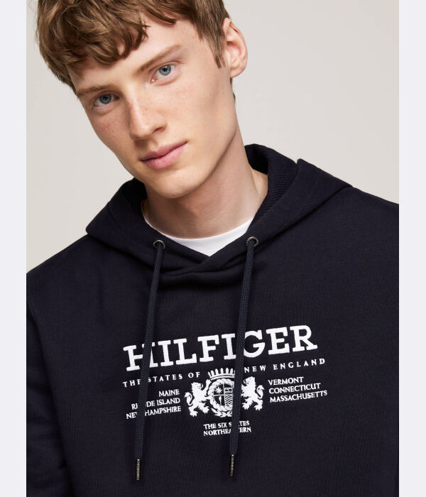 Толстовка мужская Tommy Hilfiger с принтом, синий — фото 4