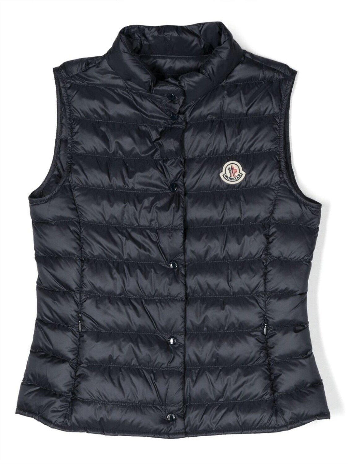 

Moncler Enfant дутый жилет с нашивкой-логотипом, синий