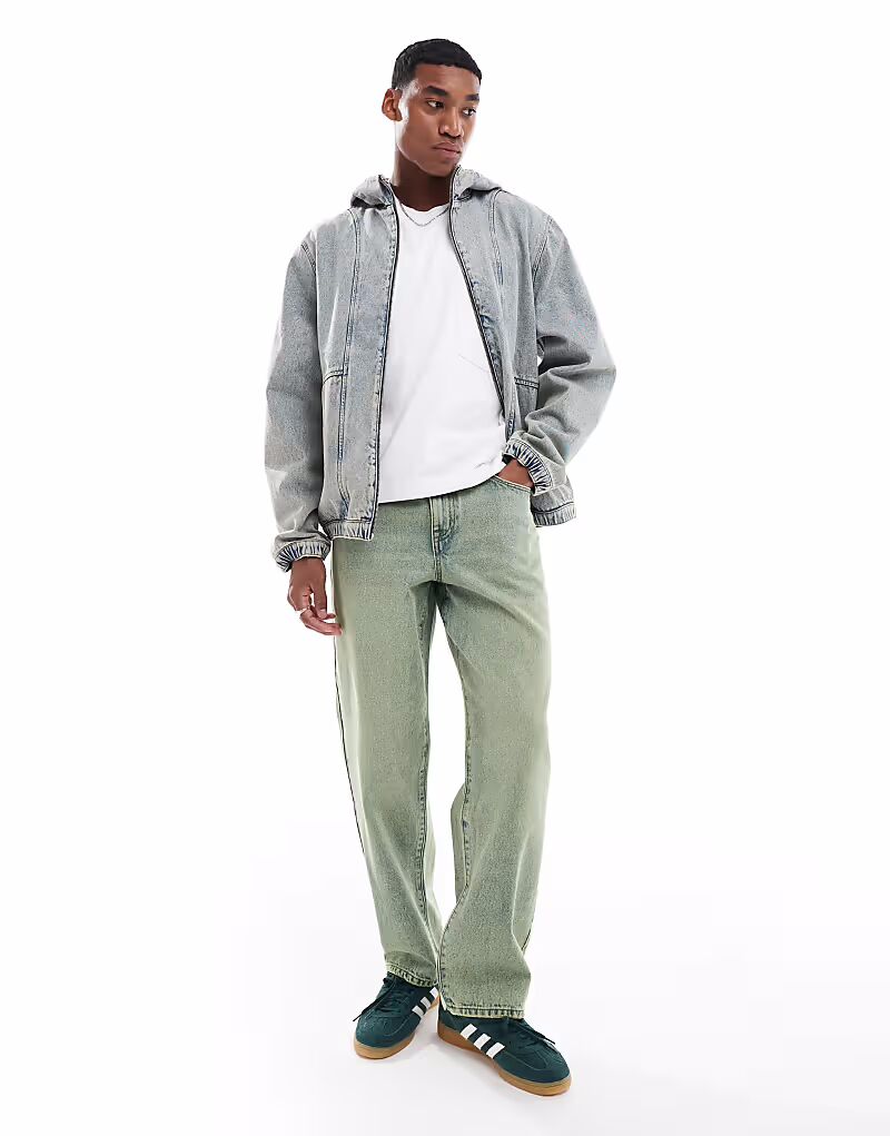 

Мешковатые джинсы ASOS DESIGN с винтажным оттенком светло-голубого цвета