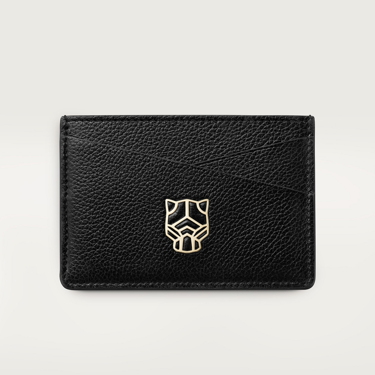 

Картхолдер Cartier Porte-cartes simple, Panthère Graphique de Cartier, черная телячья кожа