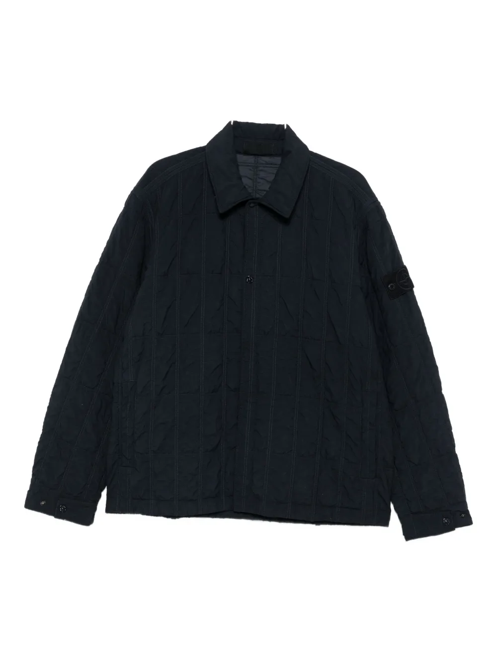 

Стеганая куртка с панелями Stone Island, синий