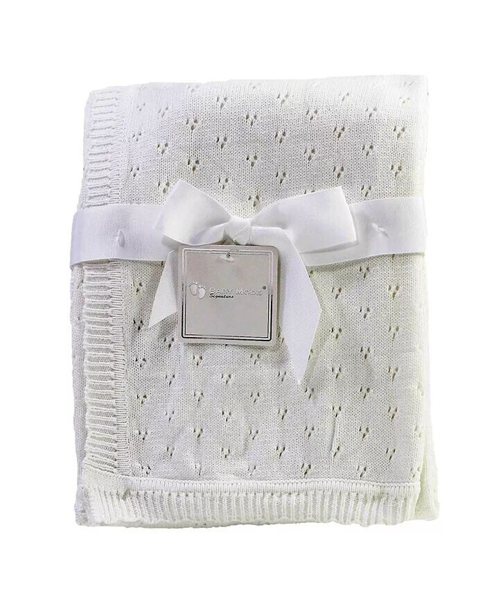 

Детское одеяло 3 Stories Trading Pointelle Layette Baby Mode Signature, бежевый