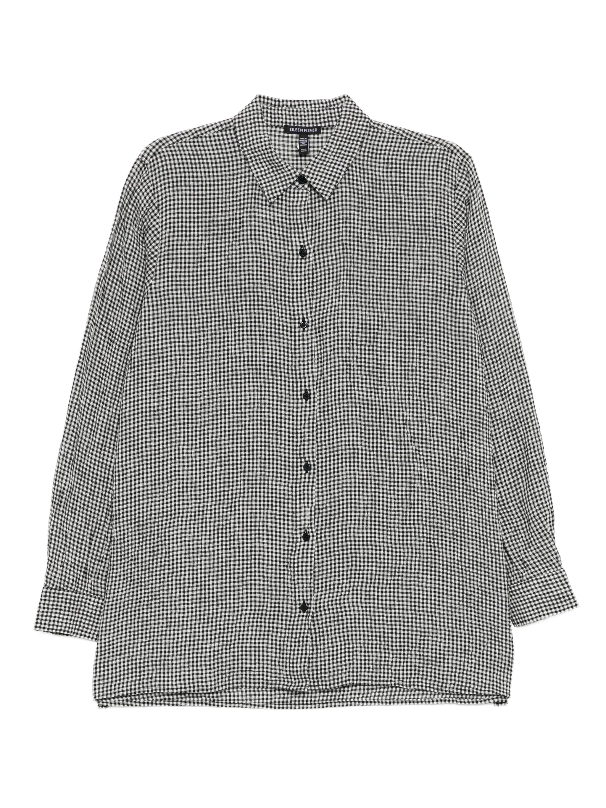 

Рубашка в клетку Eileen Fisher, черный