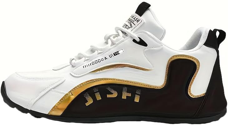 

Мужские повседневные кроссовки для комфорта, низкие шнурованные кроссовки для ходьбы, активного отдыха и путешествий - верх из PU, текстильная подкладка, подошва из ПВХ Hoalox, черный