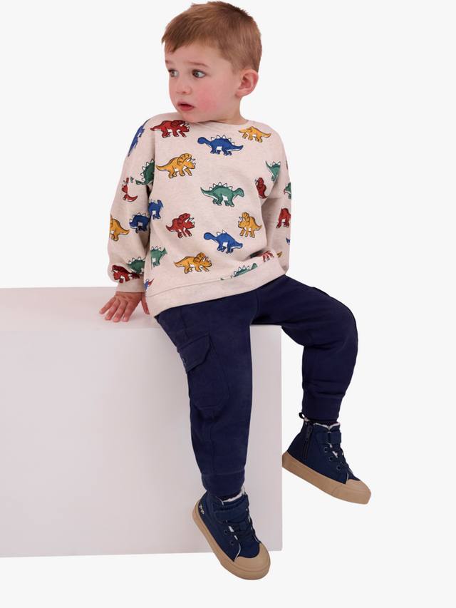 

Детские высокие кеды на шнурках Rip-Tape из хлопка JoJo Maman Bébé, Navy