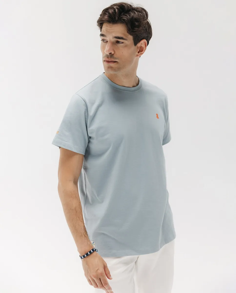 

Мужская футболка с коротким рукавом и принтом на спине El Pulpo, синий