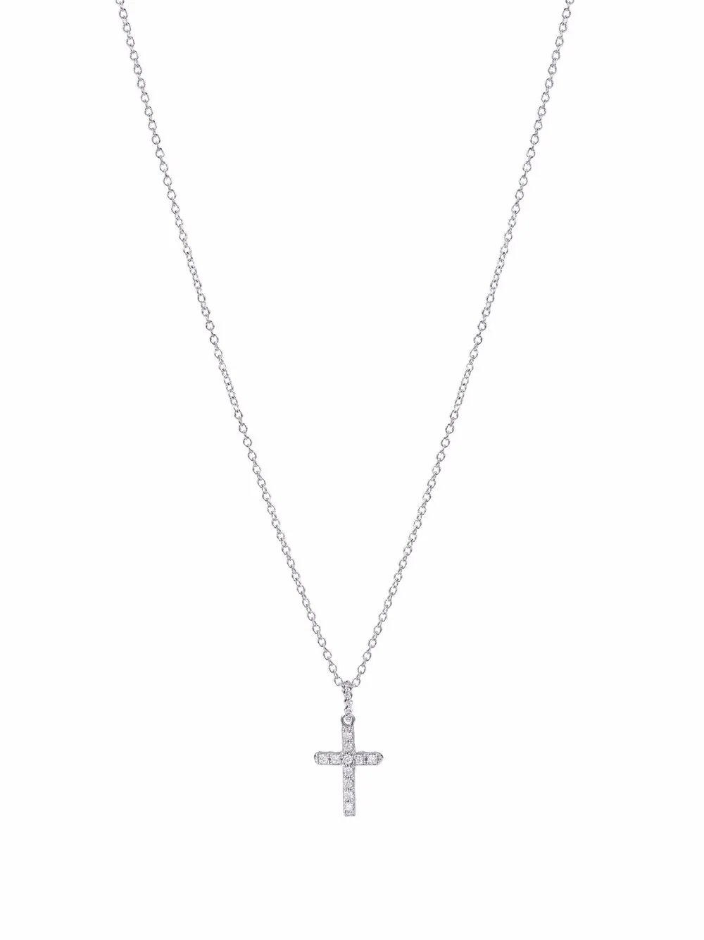 

Колье Cable Collectibles Cross из белого золота с бриллиантами David Yurman, серебяный