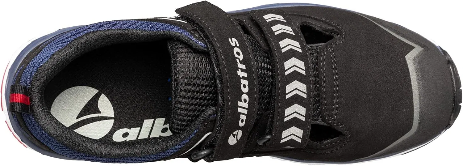 Рабочие сандалии ALBATROS Jetstream Impulse Low Safety Sandals S1 ESD HRO SRA с защитным носком из стекловолокна, без металлических элементов, нескользящие, термостойкие, унисекс, Black Blue — фото 4