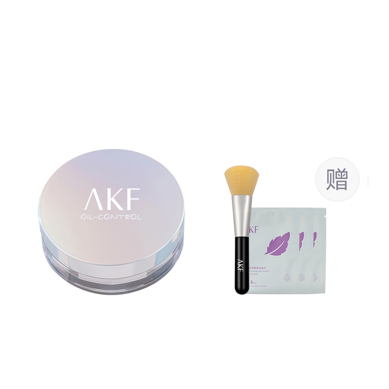 

Водостойкая и влагостойкая рассыпчатая пудра для контроля жира без переноса 10г AKF, New Edition светло-Mist #01 with Brush + 18ml Makeup Remover Wet Tissue