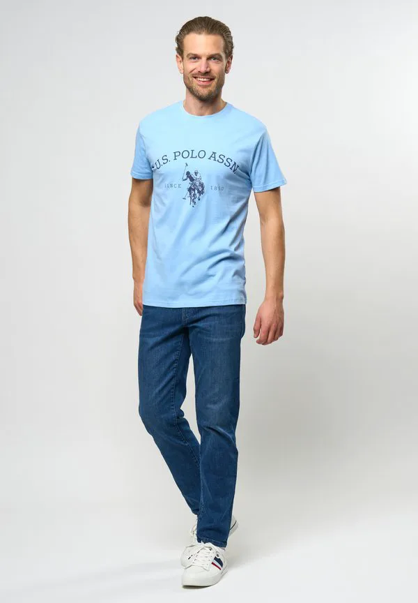 Футболка с принтом умарчибальда U.S. Polo Assn., Placid Blue — фото 2