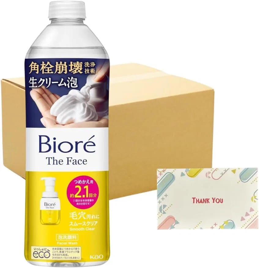 Гель-пенка для умывания очищающая Biore The Face Smooth Clear, набор 24 шт, 340 мл
