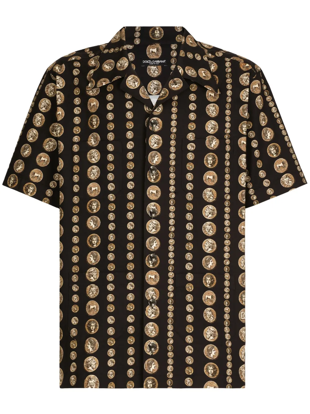 

Рубашка с принтом DOLCE & GABBANA, черный