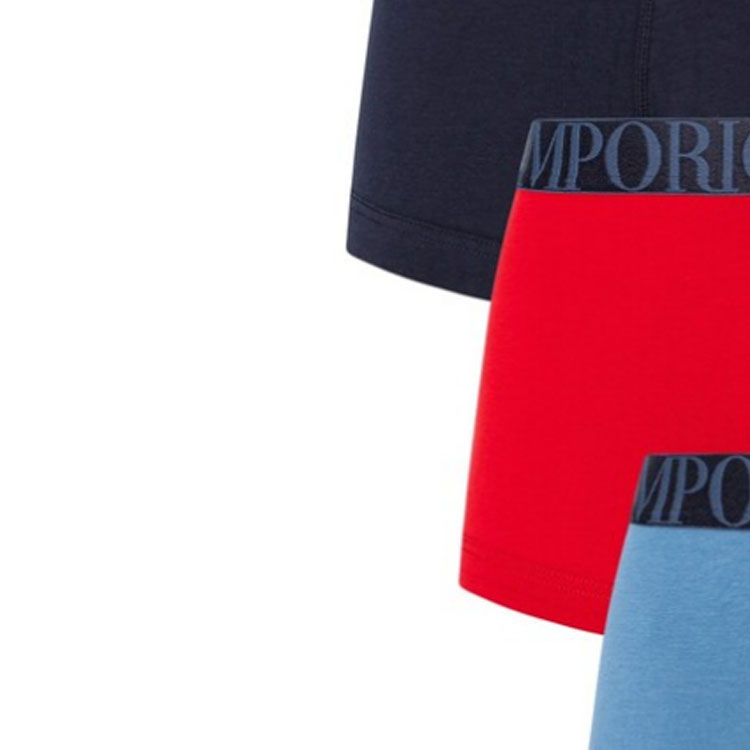 Мужские трусы 3 штуки SS24 EMPORIO ARMANI, синий — фото 3