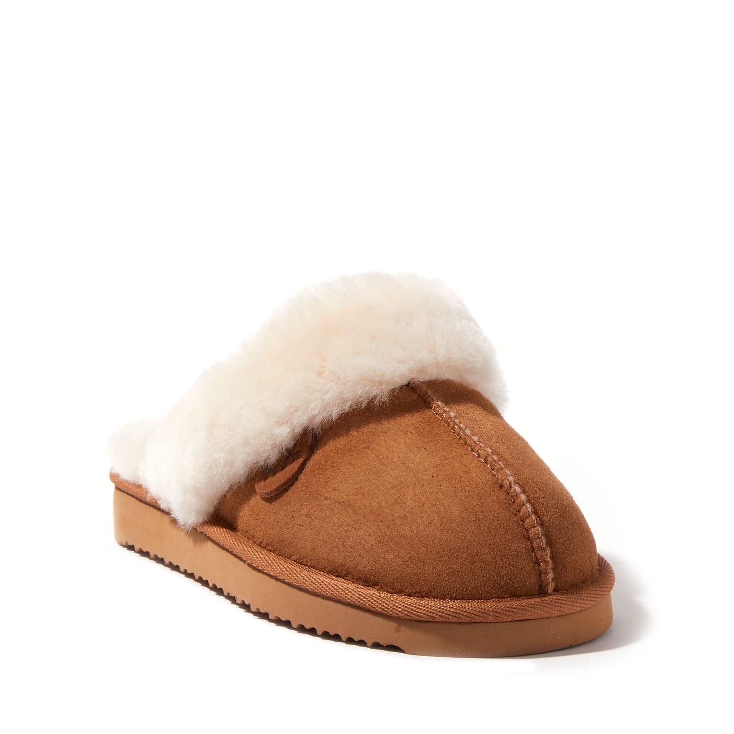 

Женские тапочки EZ Feet из натуральной овчины Dearfoams, цвет Chestnut
