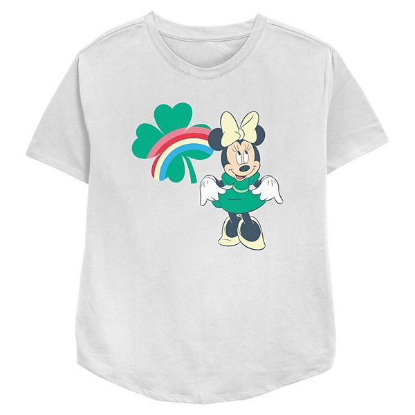 

Футболка женская relaxed fit с принтом Minnie Mouse rainbow shamrock Disney