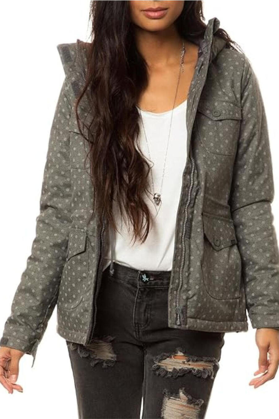 

Женская походная куртка Vans Trail Polka Dotdamska Vans Trail Polka Dot зимняя серая