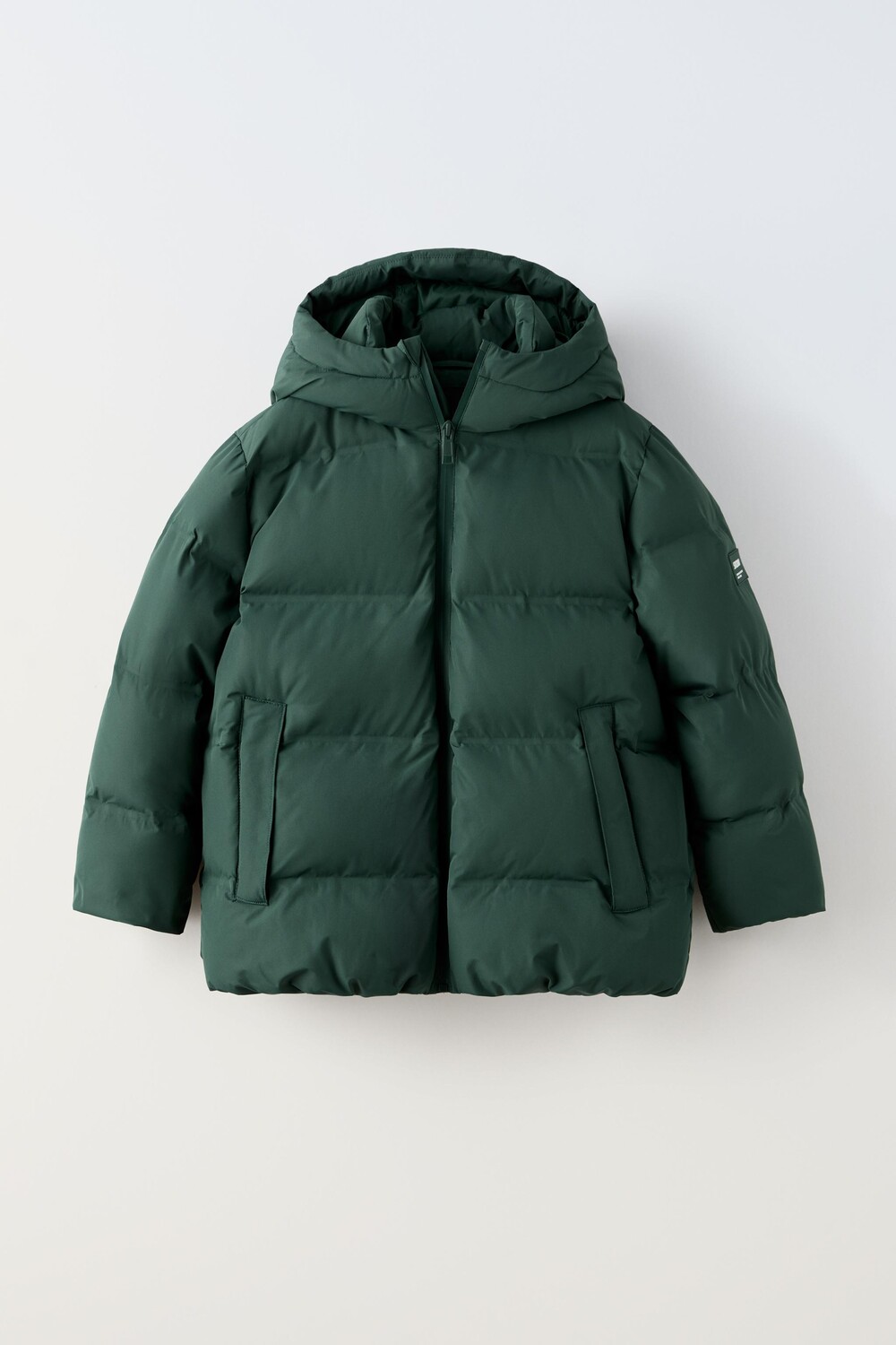 

Водоотталкивающее пальто с этикеткой ZARA, темно-зеленый