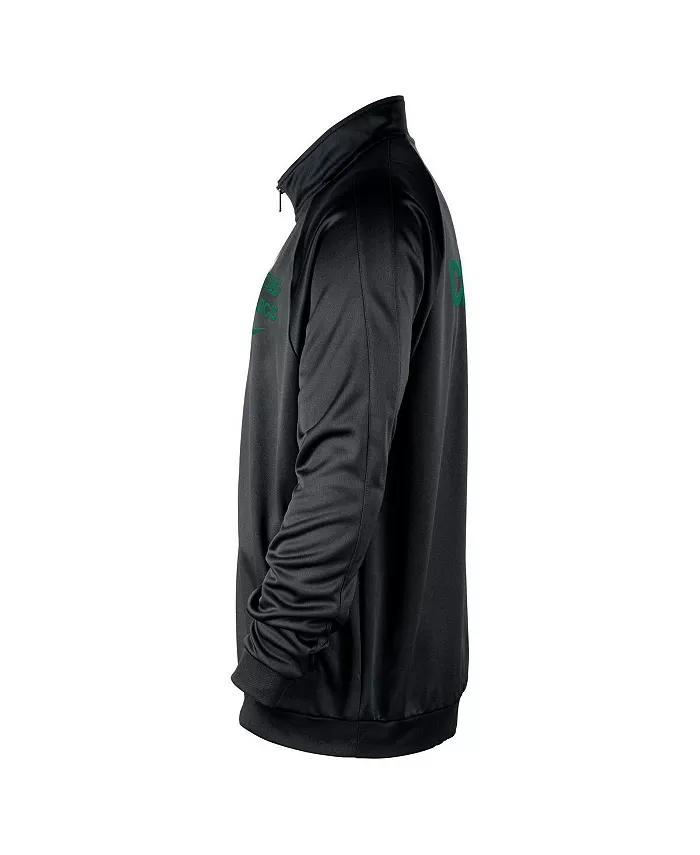 Мужская черная куртка-толстовка Boston Celtics Courtside Pique Club на молнии Nike — фото 2