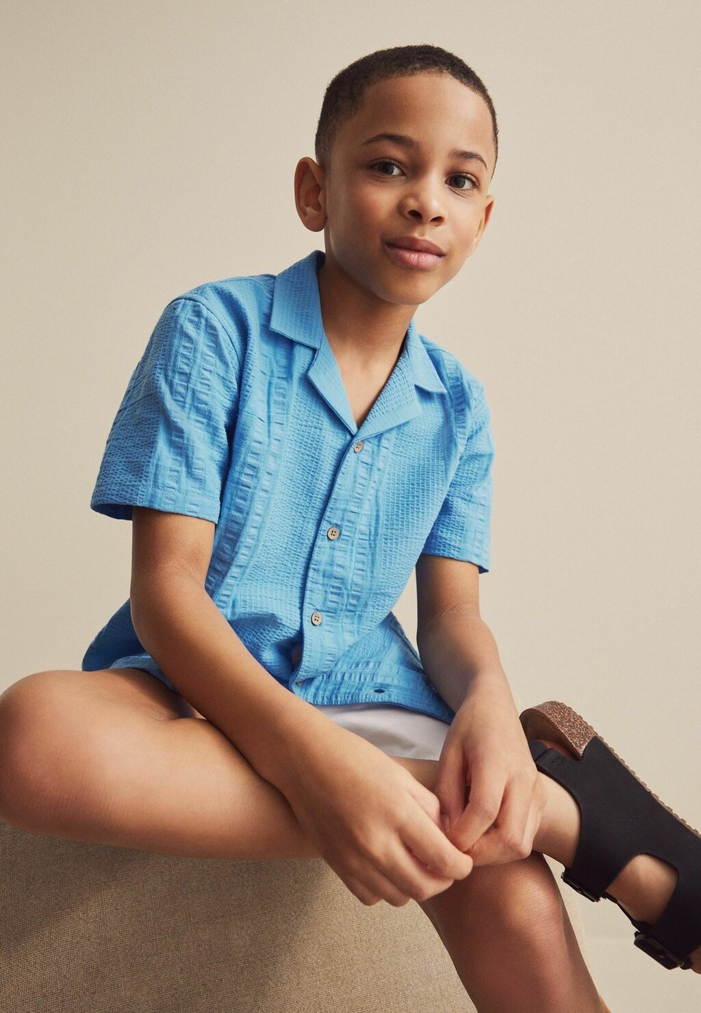 

Рубашка Short Sleeve Regular Fit Next, синий принт