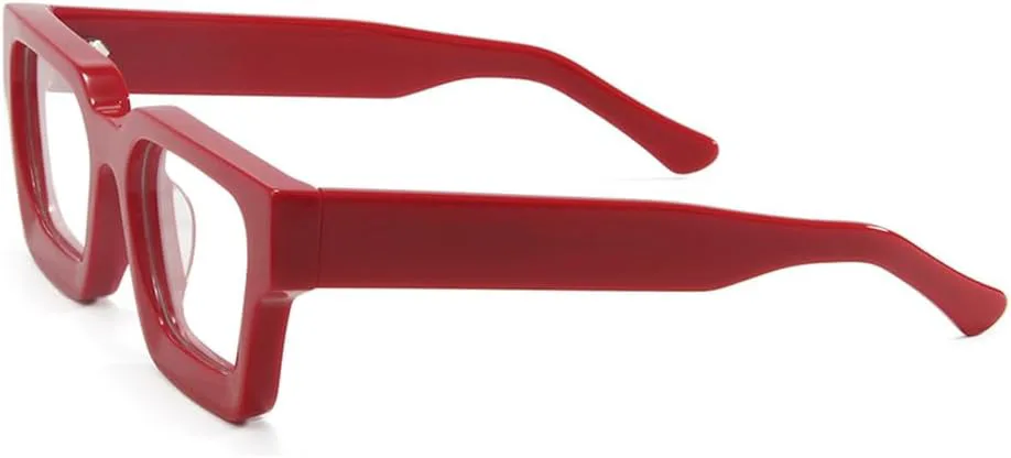 

Поляризованные солнцезащитные очки из толстого красного ацетата для женщин, очки в большой оправе для мужчин, защита от ультрафиолета UV400 VFDHN, Crystal Gray