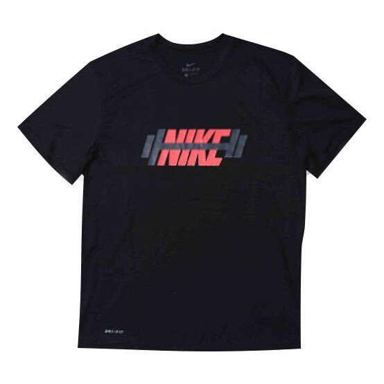 

Футболка dri-fit legend logo printing short sleeve black Nike, черный