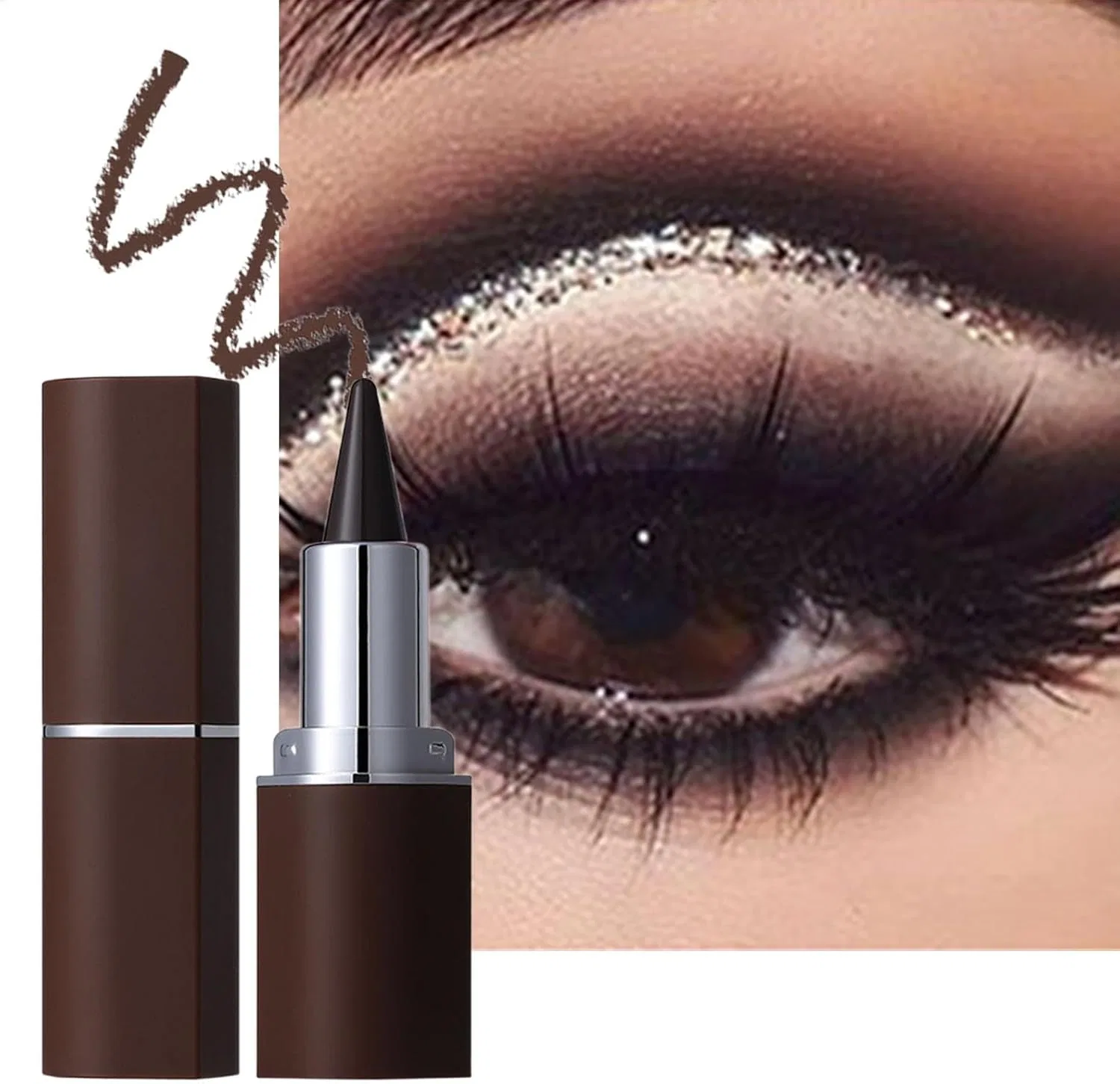 Карандаш для глаз Smokey Eye Pencil, черный, гелевая подводка-стик — фото 3
