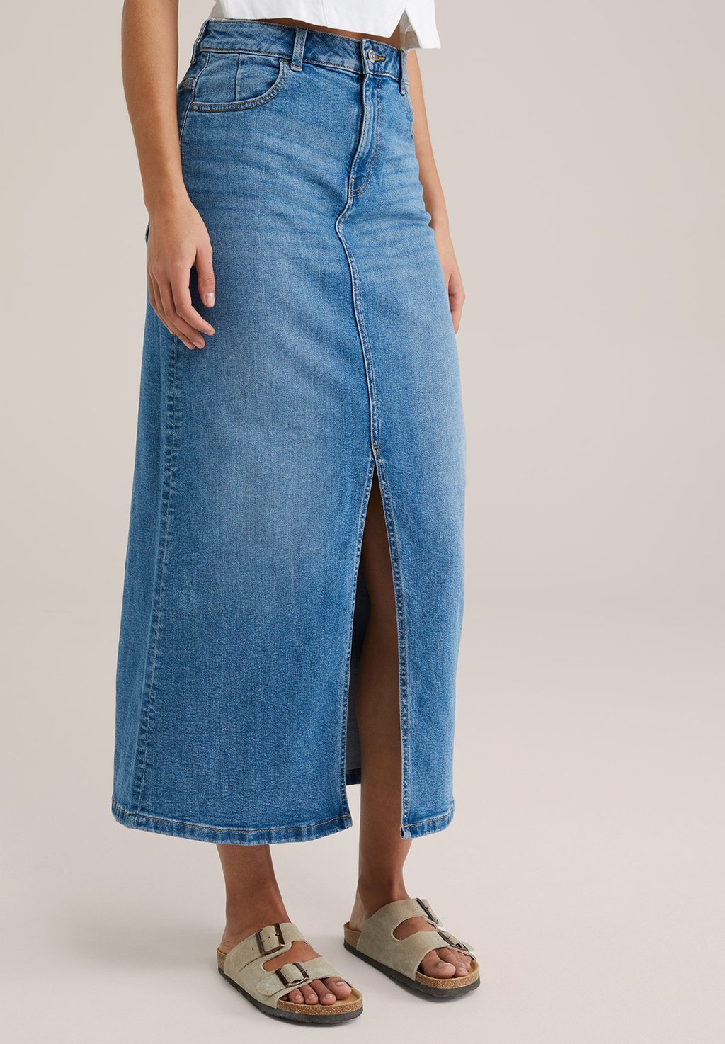 

Джинсовая юбка BLUE RIDGE - Pencil skirt WE Fashion, темно-синий