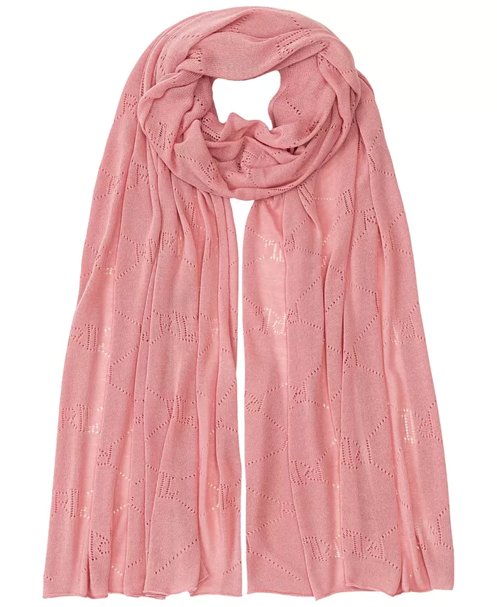 

Пуловер с ажурной вязкой и логотипом Pointelle Wrap Lauren Ralph Lauren, красный