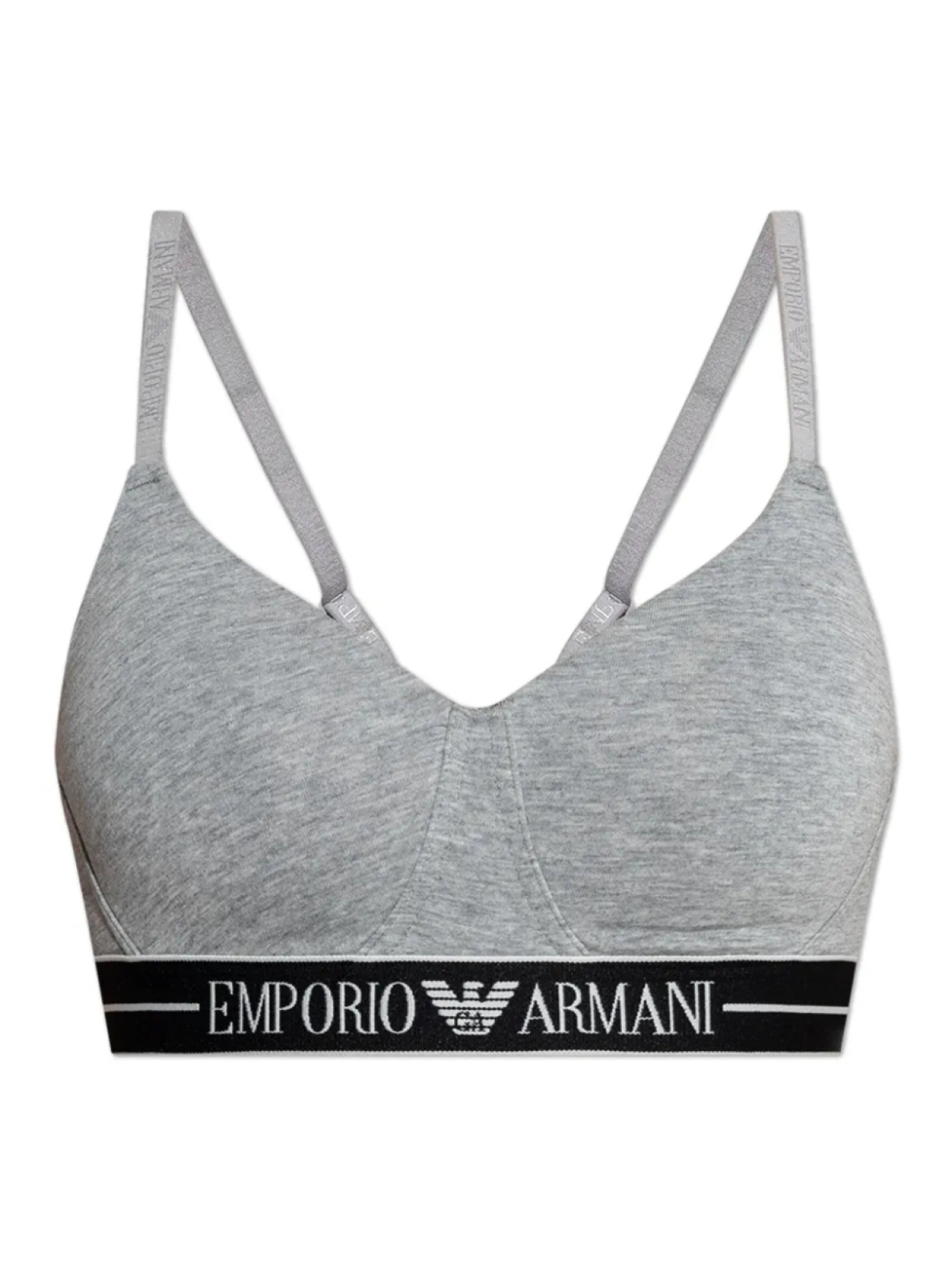 

Бюстгальтер с логотипом Emporio Armani, серый