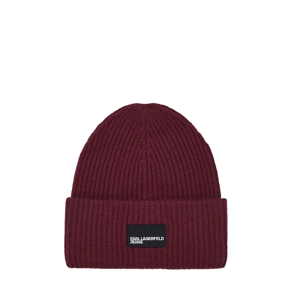 

Длинная шапка-бини Karl Lagerfeld Jeans A4W33079 с нашивкой, красный