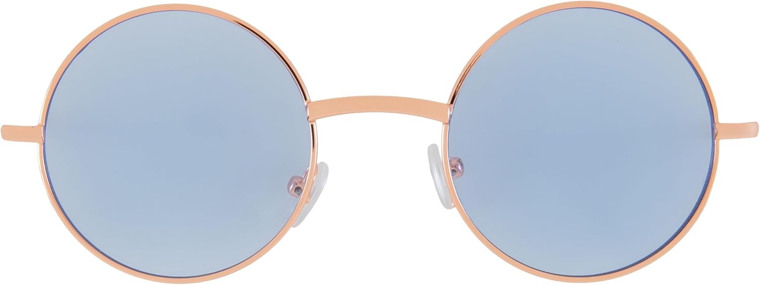 

Круглые солнцезащитные очки OWL в металлической оправе, в стиле хиппи, с защитой от УФ-излучения UV400, поликарбонатные линзы, очки Джона Леннона для мужчин и женщин, Blue Tinted Lens / Gold