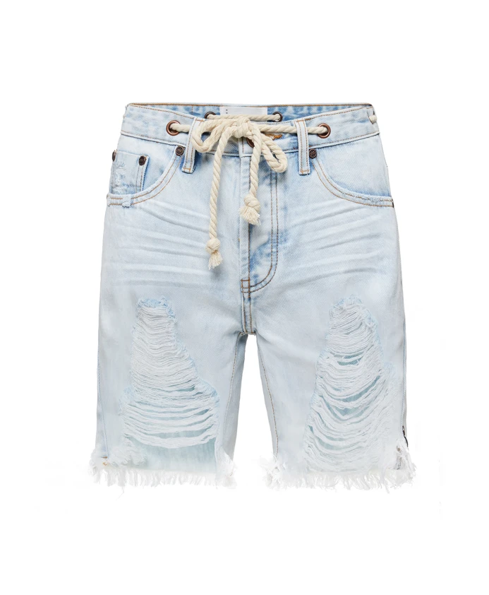 

Узкие джинсы-шорты в стиле бойфренд, длинная веревка One Teaspoon, синий