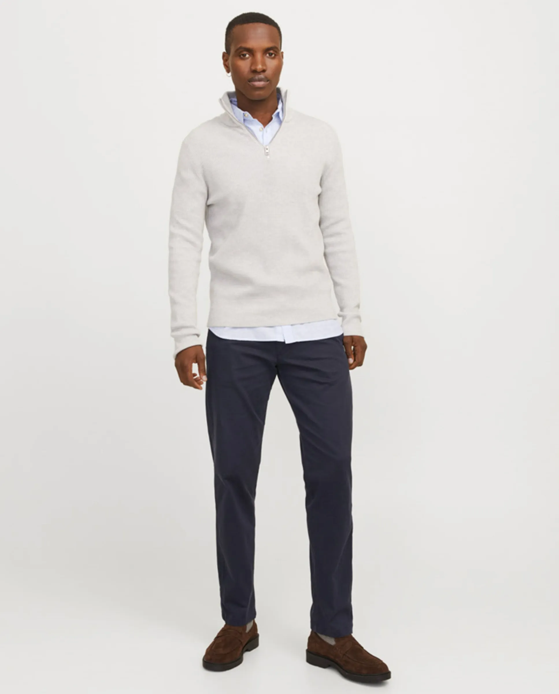 

Мужские брюки чинос однотонные Jack & Jones, темно-синий