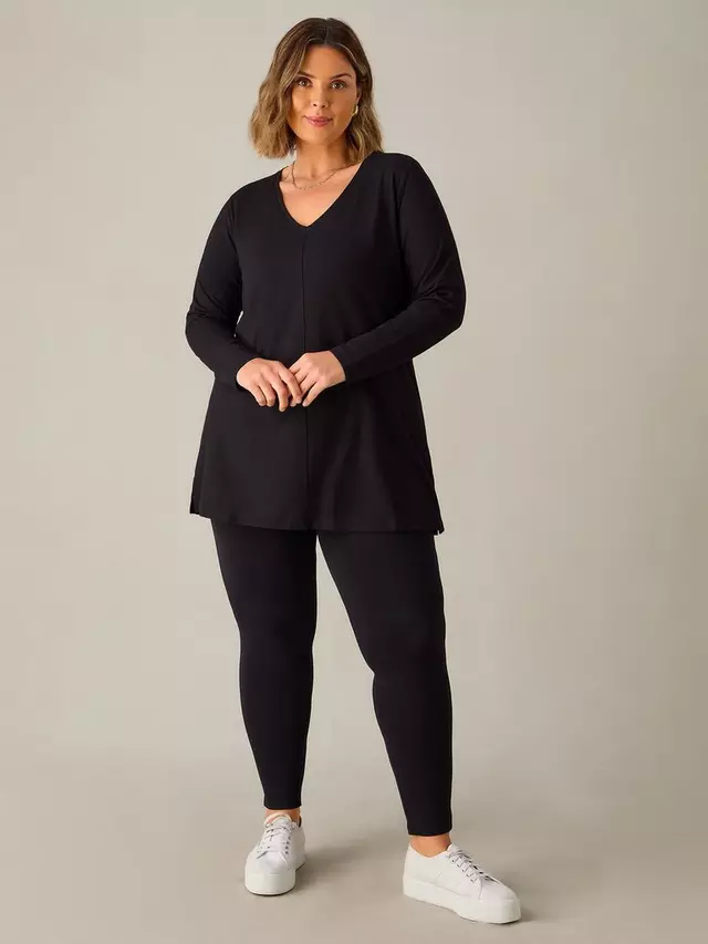 

Топ Live Unlimited Curve Cotton Slub Long Sleeve, черный