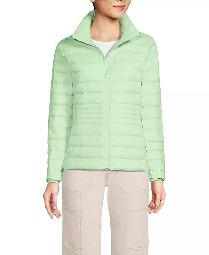 

Женская куртка-пуховик Wanderweight Packable Lands' End, зеленый