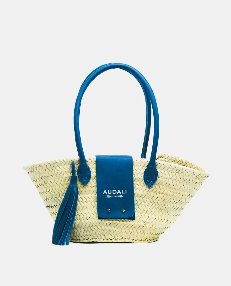 

Люлька XL из натурального волокна с кожаными ручками Audali, цвет Camel, Бежевый, Люлька XL из натурального волокна с кожаными ручками Audali, цвет Camel