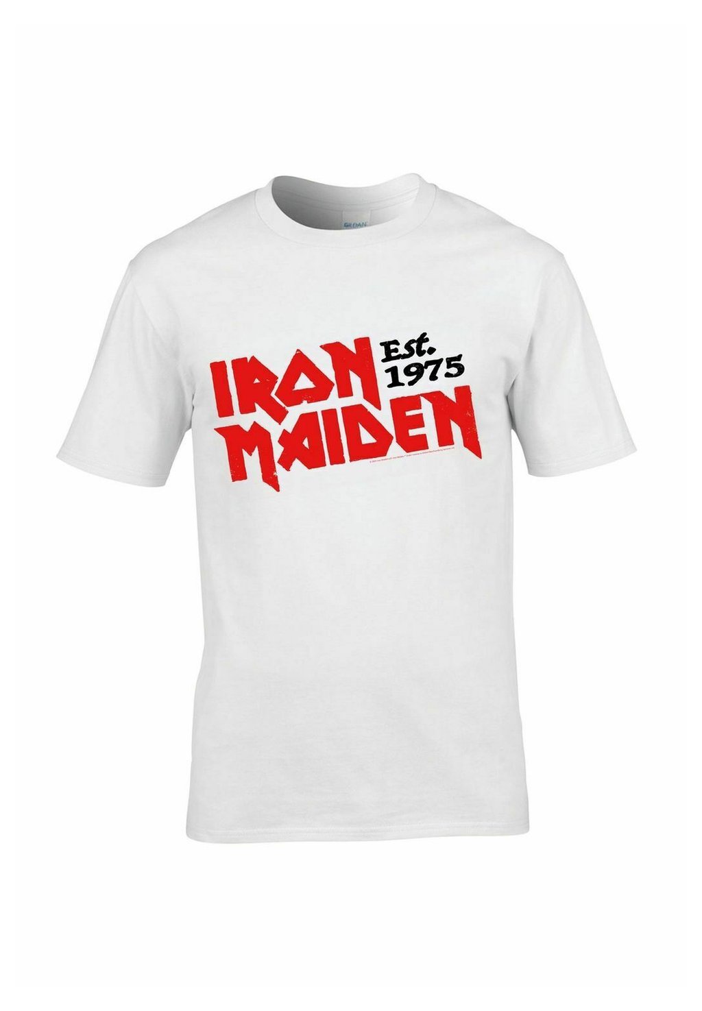 

Футболка с принтом IRON MAIDEN SLANTED ESTABLISHED LOGO rockshirts, белый
