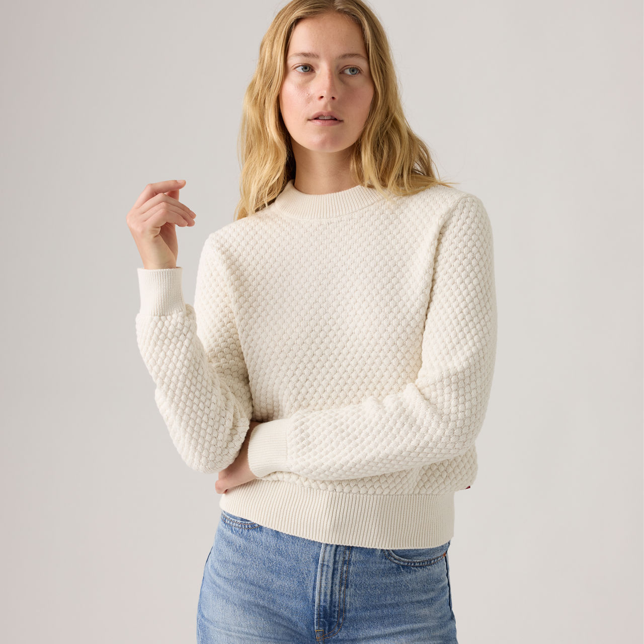 

Пуловер с круглым вырезом Снежинка Levi's, Tofu - White