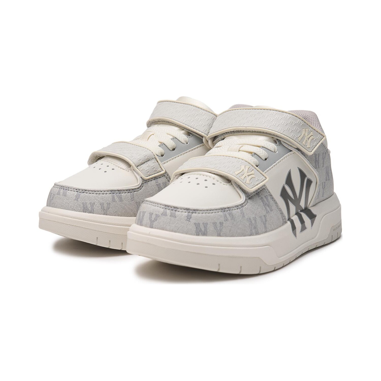 Детские кроссовки Chunky Liner Lifestyle PS Low-top серые/белые Mlb, светло-серый — фото 3