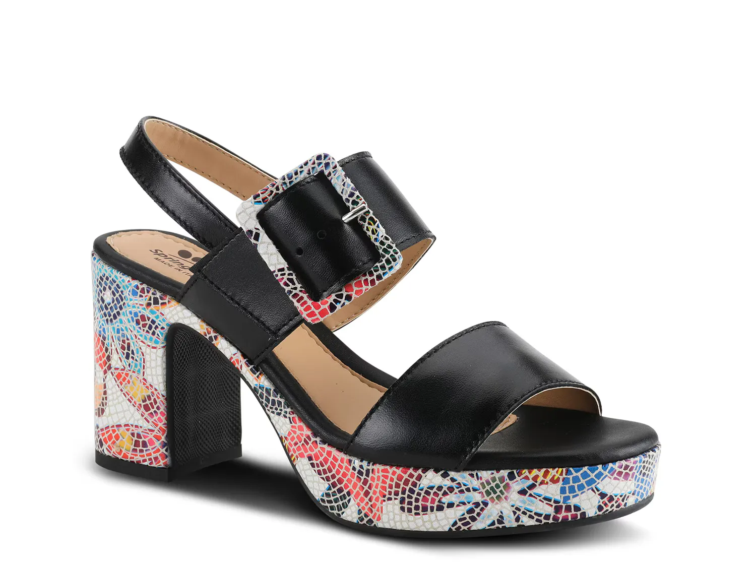 Сандалии Azucar Platform Sandal Spring Step, черный/мультиколор