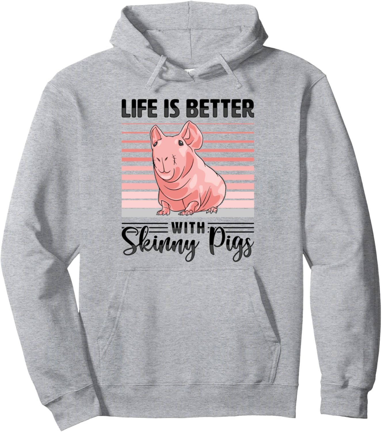 

Толстовка с изображением бесшерстной морской свинки, худой свинки, кошки, грызуна и домашнего питомца Skinny Pig Clothes, серый