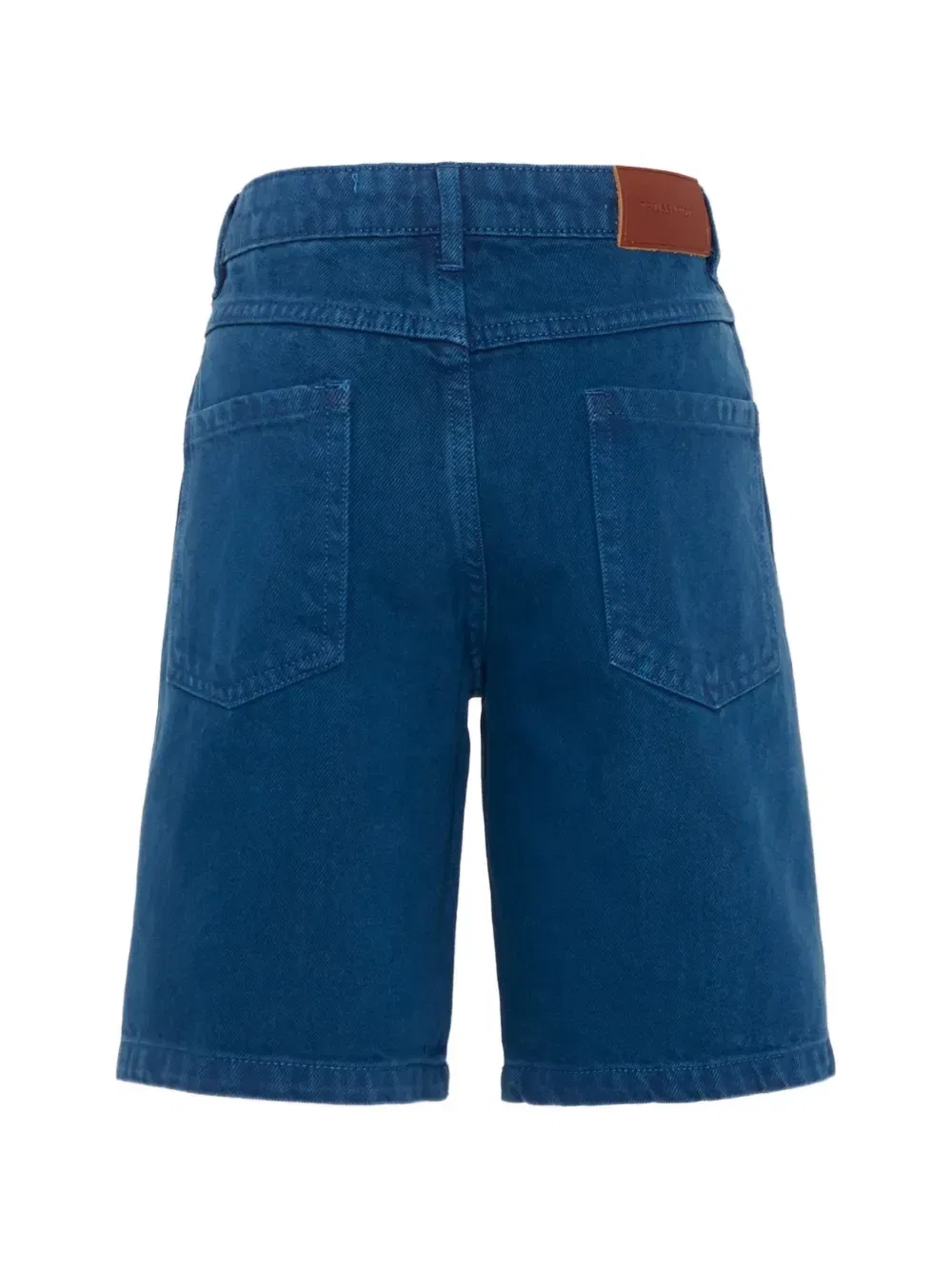 Хлопковые шорты с нашивкой-логотипом Trussardi Junior, синий — фото 2