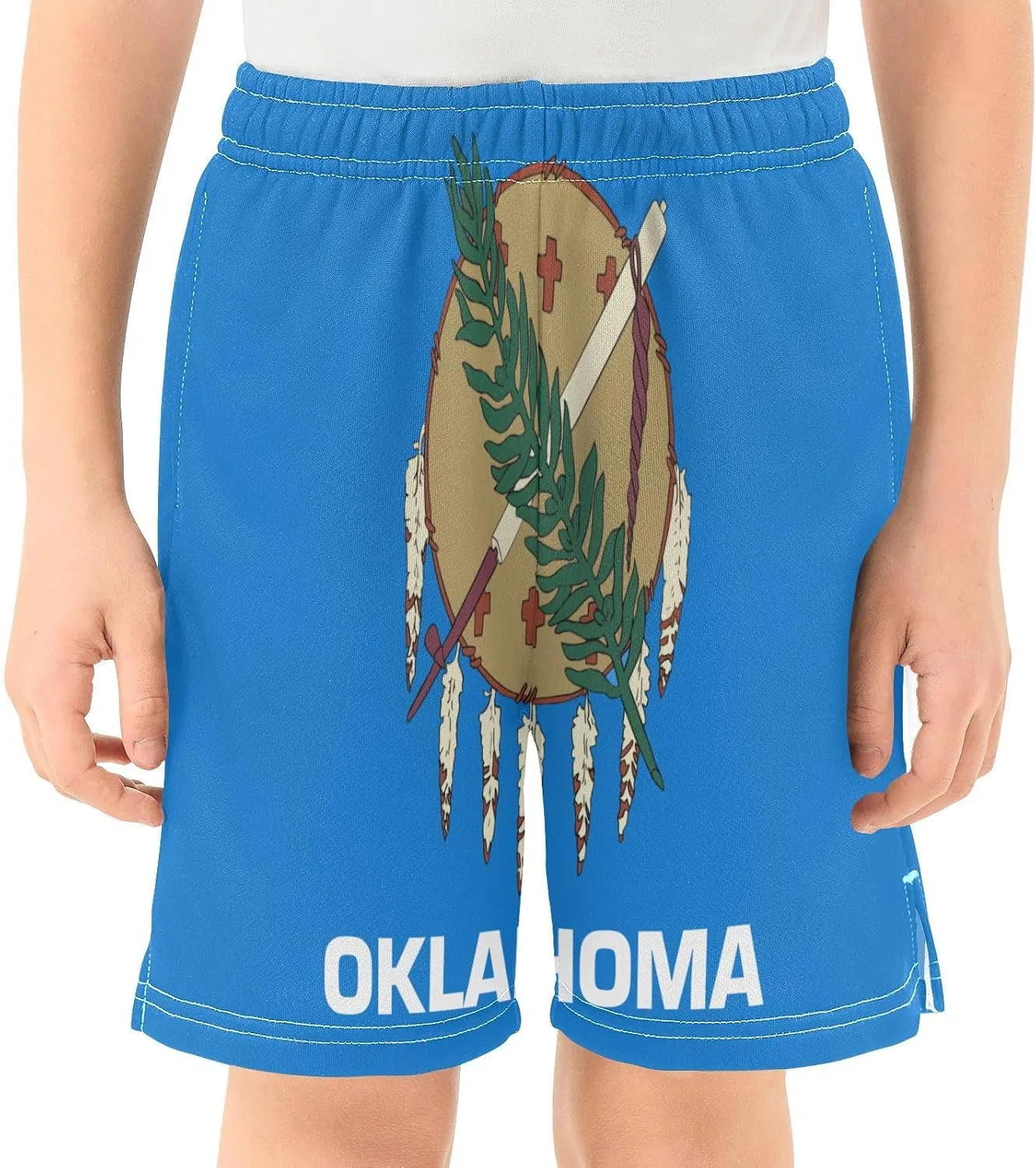 Детские шорты для активного отдыха GuoChe, цвет Oklahoma State Flag, XS — фото 2